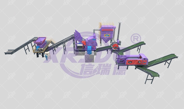 Radiator water tank aluminum copper recycling plant