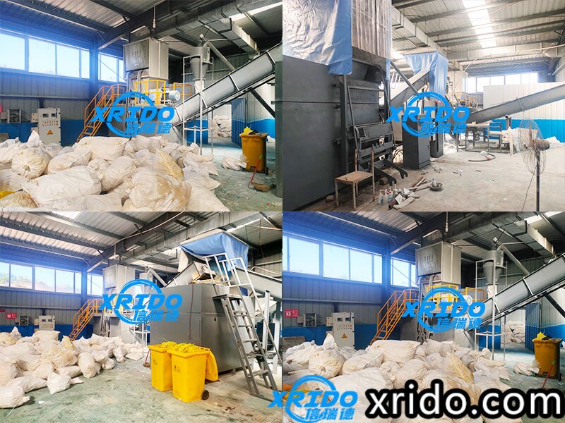 dual shaft shredder for solid waste medical waste disposal