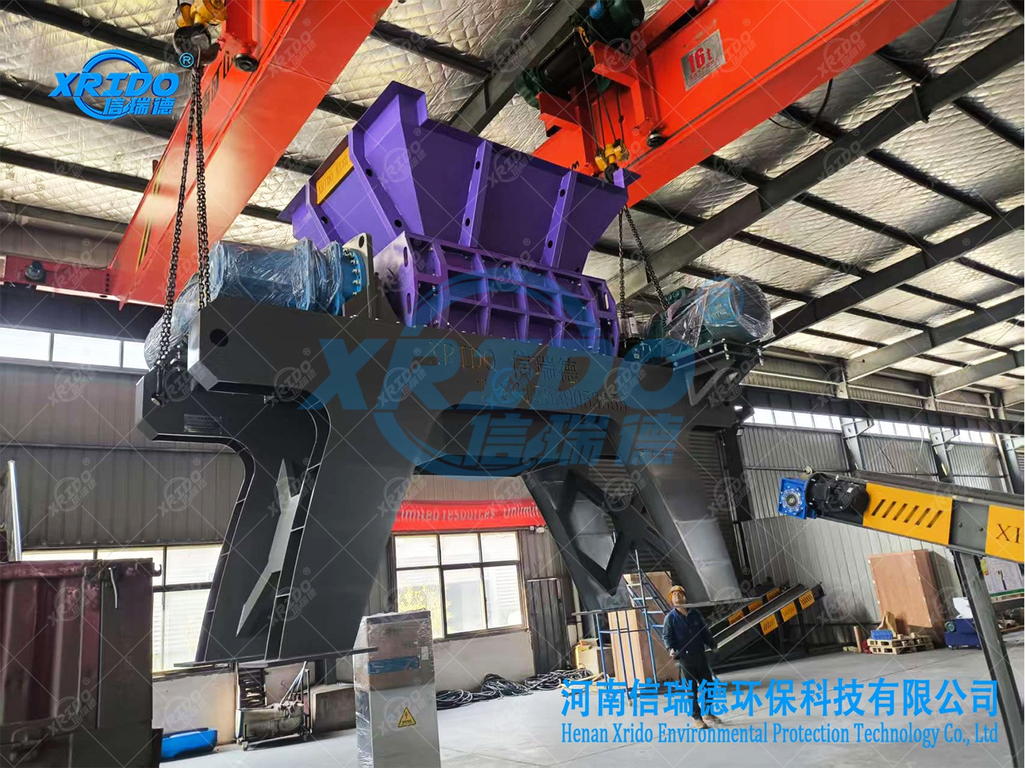 1400-type household garbage shaft shredder successfully shipped to inland countries