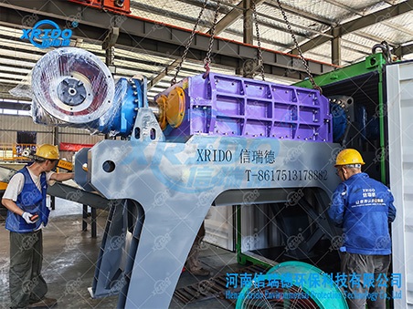 1400 solid waste disposal shredder shipped to Indonesia