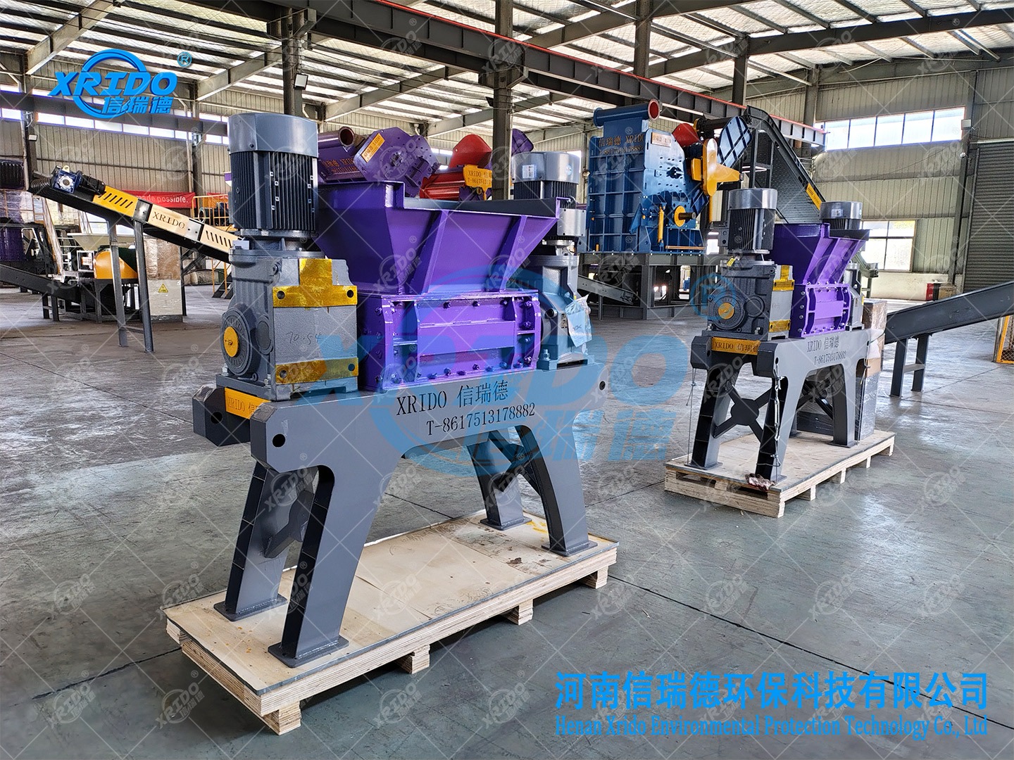 2 sets of 500-type solid waste disposal shredders shipped