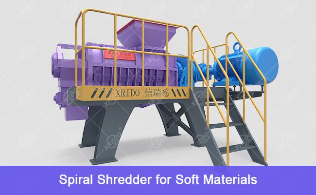 Spiral Soft Material Shredder