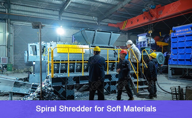 Spiral Soft Material Shredder