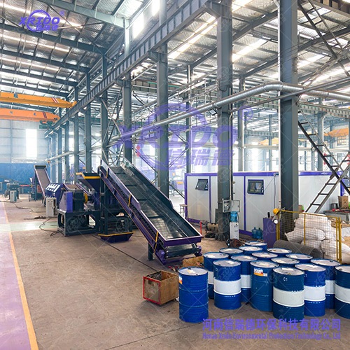 Oil-Filled Iron Drum Shredder and Cleaning System