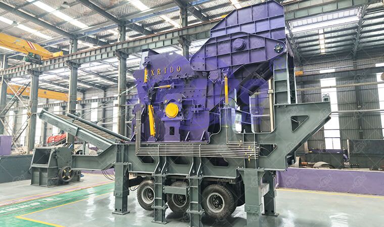 Mobile Waste Metal Crusher, Scrap Car Crushing Sorting