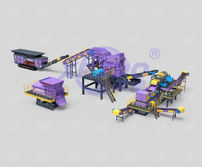Mobile Scrap Metal Shredding Sorting Line