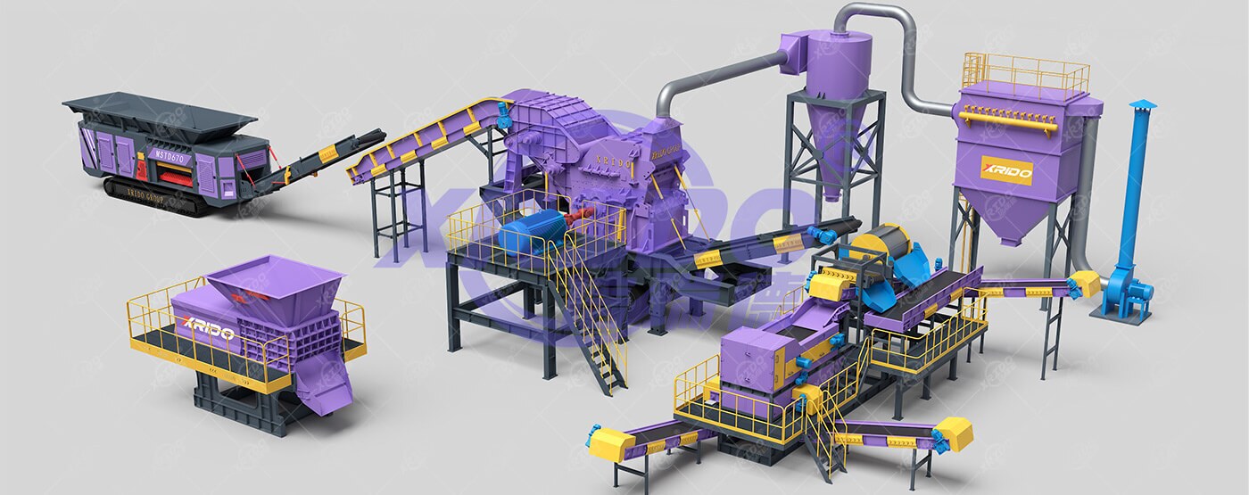 Mobile Scrap Metal Shredding Sorting Line