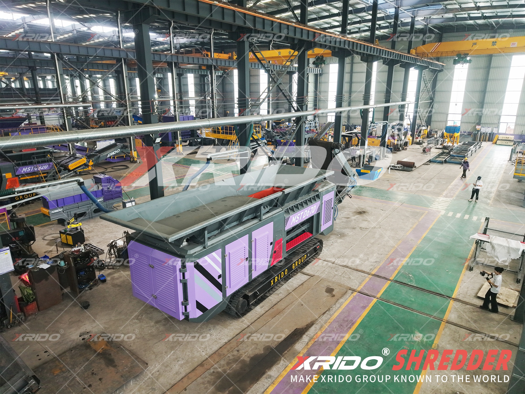XRIDO 670 Tracked Mobile Shredder, Tracked Mobile Shredder
