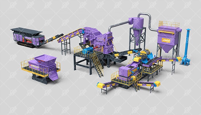 Mobile Waste Metal Crushing and Sorting Line